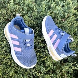 Adidas Kids Racer TR23 Sneakers Toddler Size 9 Blue Pink